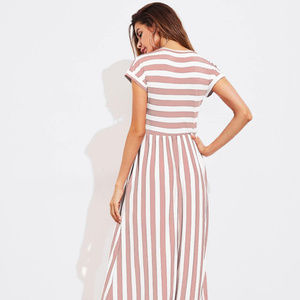 ❤   Contrast Striped Full Length Dress❤ 14